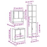 vidaXL Ensemble de meubles de salle de bain 3 pièces en chêne artisanal en bois d'ingénierie