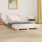 vidaXL Cadre de lit sans matelas 90x190 cm bois de pin massif