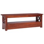 vidaXL Meuble TV Marron 115x30x40 cm Bois d'acajou massif