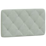 vidaXL Lit avec matelas gris clair 90x190 cm velours