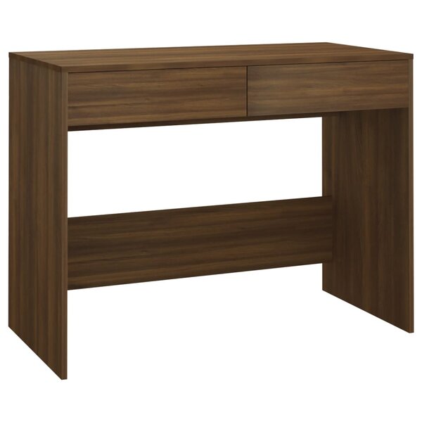 vidaXL Bureau Chêne marron 101x50x76 5 cm Bois d'ingénierie
