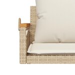 vidaXL Balancelle avec coussins beige 63x62x40 cm résine tressée