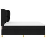 Lit Box Spring vidaXL avec Matelas Noir 180x200 cm Tissu