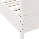 vidaXL Cadre de lit sans matelas blanc 140x200 cm bois de pin massif