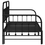 Cadre de lit daybed vidaXL avec lit gigogne Noir 90x190 cm en acier