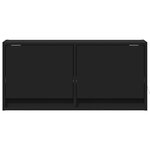 vidaXL Meuble TV mural avec lumières LED noir 80x31x35 cm