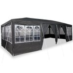 vidaXL Tente de fête avec 12 parois latérales Anthracite 8x4 m PE