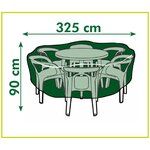 Nature Housse de mobilier de jardin pour tables rondes 325x325x90 cm