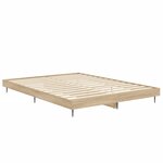 vidaXL Cadre de lit sans matelas chêne sonoma 135x190 cm