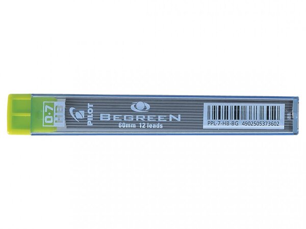 Etui de 12 mines BEGREEN Qualité très résistante 0 7 mm HB PILOT