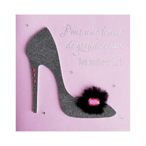 Carte de voeux glamour - anniversaire - pour une femme de grande classe