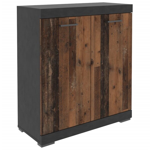 FMD Commode avec 2 portes 80x34 9x89 9 cm gris et style ancien