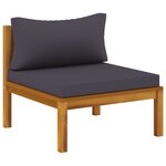 Salon de jardin meuble d'extérieur ensemble de mobilier 5 pièces avec coussin bois d'acacia solide 02_0016286