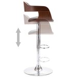 vidaXL Tabouret de bar Contreplaqué et tissu gris