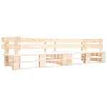 vidaXL Canapés de jardin palette 2 Pièces avec coussins gris Pinède