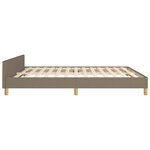 vidaXL Cadre de lit sans matelas taupe tissu