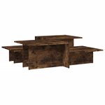 vidaXL Tables basses 2 Pièces Chêne fumé Bois d'ingénierie