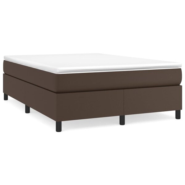 vidaXL Sommier à lattes de lit avec matelas Marron 160x200 cm