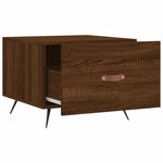 vidaXL Table basse Chêne marron 50x50x40 cm Bois d'ingénierie