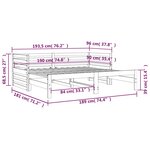 vidaXL Lit coulissant sans matelas marron miel 2x(90x190) cm