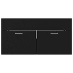 vidaXL Ensemble de meubles de salle de bain Noir Aggloméré