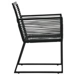 vidaXL Ensemble à manger d'extérieur 9 Pièces Rotin PVC Noir