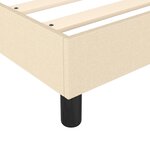 vidaXL Cadre de lit sans matelas crème 90x200 cm tissu