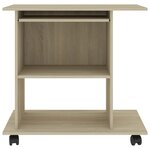 Bureau table poste de travail meuble d'ordinateur informatique étude d'ordinateur chêne sonoma 80 x 50 x 75 cm bois d'ingénierie brun 02_0023729
