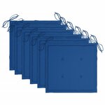 vidaXL Chaises de jardin 6 Pièces avec coussins Bois d'acacia solide
