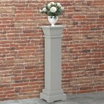 vidaXL Support pilier classique carré pour plantes Gris 17x17x66cm MDF