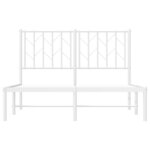vidaXL Cadre de lit métal sans matelas et tête de lit blanc 120x190 cm