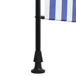 vidaXL Store roulant d'extérieur bleu et blanc 120x270 cm tissu acier