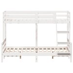vidaXL Lit superposé sans matelas 90x200/140x200 cm blanc bois massif