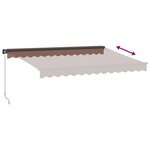 vidaXL Auvent manuel rétractable avec LED marron 350x250 cm