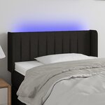 vidaXL Tête de lit à LED Noir 103x16x78/88 cm Tissu