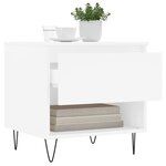 vidaXL Tables basses 2 Pièces blanc 50x46x50 cm bois d'ingénierie