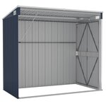 vidaXL Abri de jardin mural Anthracite 118x194x178 cm Acier
