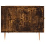 vidaXL Tables basses 2 Pièces chêne fumé 50x50x40 cm bois d'ingénierie