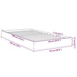 vidaXL Cadre de lit sans matelas blanc 90x190 cm bois d'ingénierie