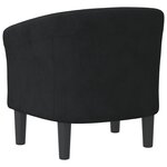 vidaXL Fauteuil cabriolet noir velours