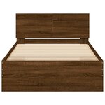 vidaXL Cadre de lit sans matelas avec tête de lit 100x200 cm