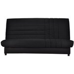 Banquette clic-clac 3 places 192 x 95 cm tissu noir
