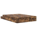 vidaXL Cadre de lit de rangement Chêne fumé 160x200 cm