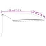 vidaXL Auvent rétractable automatique 450x350 cm Bleu et blanc