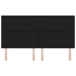 Tête de lit vidaXL capitonnée noire 180 cm en tissu