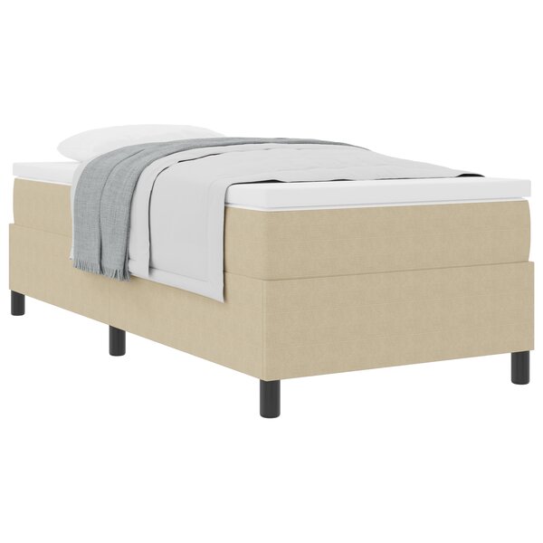 vidaXL Lit avec sommier avec matelas vert clair gris 90x200 cm en tissu en velours côtelé