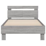 vidaXL Cadre de lit sans matelas avec tête de lit 100x200 cm