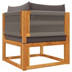 vidaXL Salon de jardin avec coussins 10 Pièces bois d'acacia solide