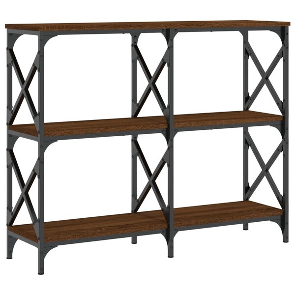 vidaXL Table console chêne marron 100x28x80 5 cm bois d'ingénierie