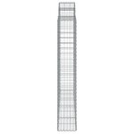 vidaXL Paniers à gabions arqués 2 Pièces 200x50x180/200 cm Fer galvanisé